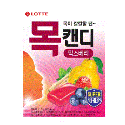 Lotte Herb candy Mixberry for Throat